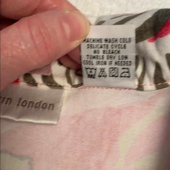 Erin London jacket button down multicolor long sleeve pockets stretchy Sz large - Picture 8 of 10